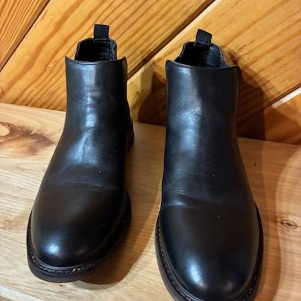 Men's Black Leather Ankle Boots